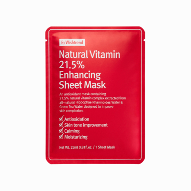By Wishtrend Natural Vitamin 21.5% Enhancing Sheet Mask